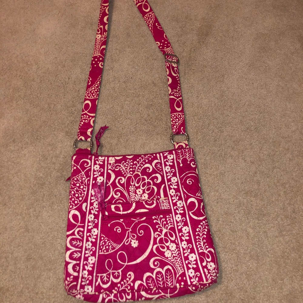 Pink and White Floral Vera Bradley Satchel